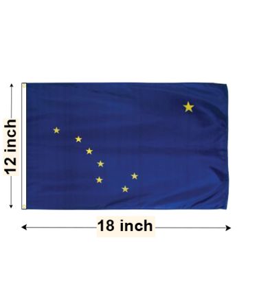 12"x18" Alaska Nylon Outdoor Flag